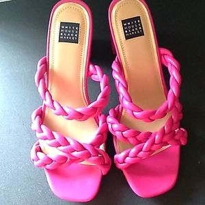 White House Black Market Braided Heels